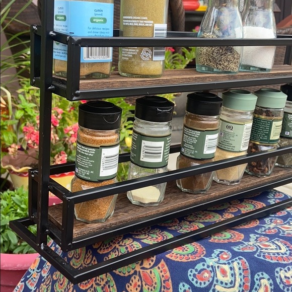 Rae Dunn Rustic “SPICES.” Wooden Spice Rack - Picture 8 of 13